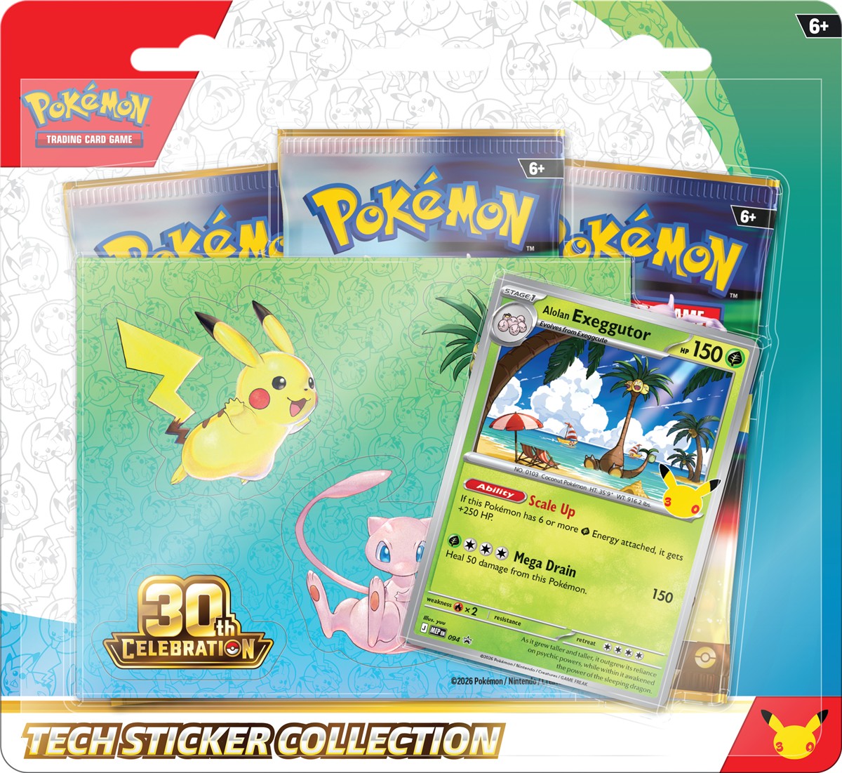 Collection Stickers Tech 30th Celebration Noadkoko d'Alola