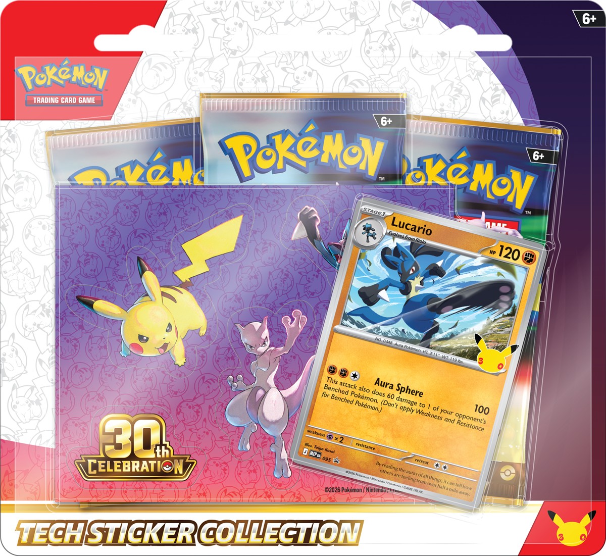 Collection Stickers Tech 30th Celebration Lucario