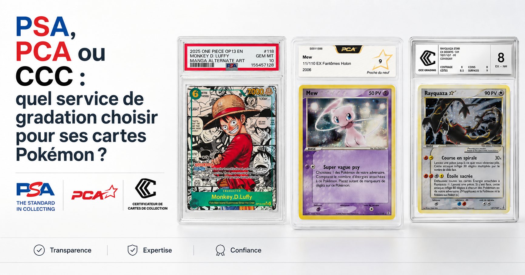 PSA, PCA ou CCC : quel service de gradation choisir pour ses cartes Pokémon ?