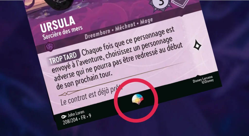 Exemple de carte Lorcana de rareté Épique