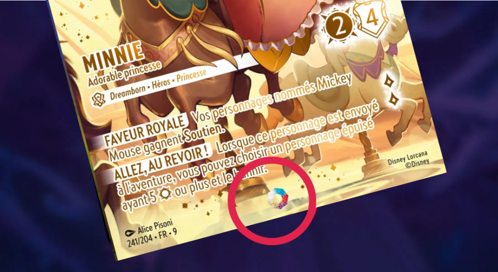 Exemple de carte Lorcana de rareté Iconique