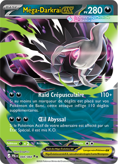 Pokémon Nuit Noire (ME05) : l'extension Méga-Évolution Ténèbres dévoilée