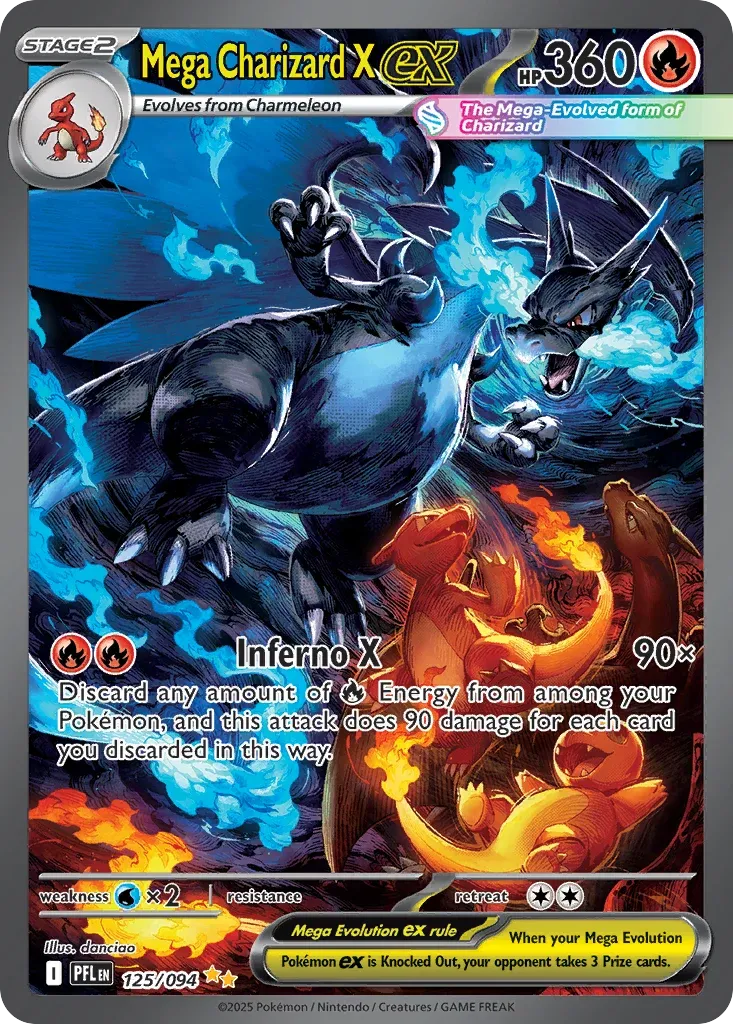 Méga-Dracaufeu X-ex 125/094 de Flammes Fantasmagoriques, visuel anglais