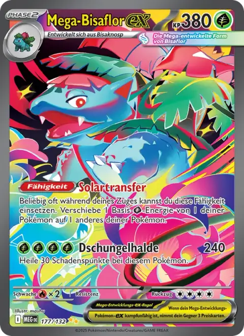 Mega-Bisaflor-ex 177/132 · Mega-Entwicklung
