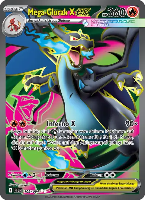 Mega-Glurak X-ex 109/094 · Fatale Flammen