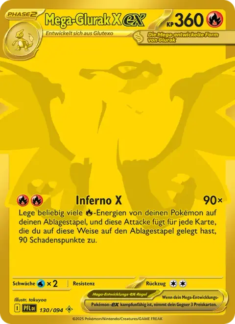 Mega-Glurak X-ex 130/094 · Fatale Flammen