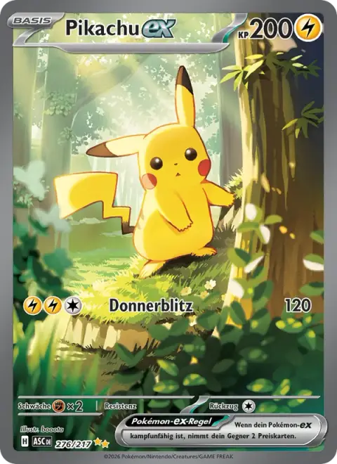 Pikachu-ex 276/217 · Erhabene Helden