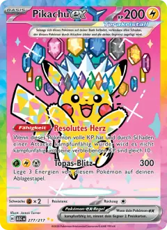 Pikachu-ex 277/217 · Erhabene Helden