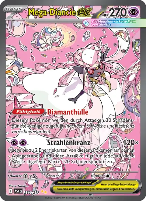 Mega-Diancie-ex 282/217 · Erhabene Helden