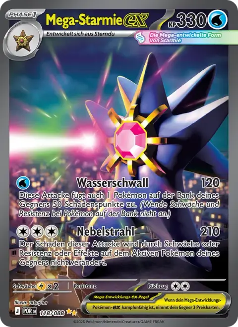 Mega-Starmie-ex 118/088 · Optimale Ordnung