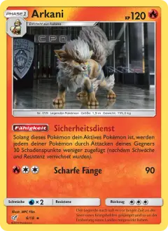 Arkani 6/018 · Meisterdetektiv Pikachu