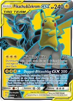 Pikachu & Zekrom-GX 162/181 · Teams Sind Trumpf
