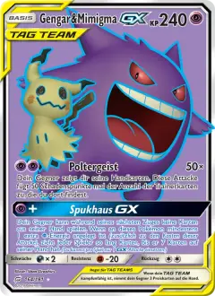 Gengar & Mimikyu-GX 164/181 · Teams Sind Trumpf