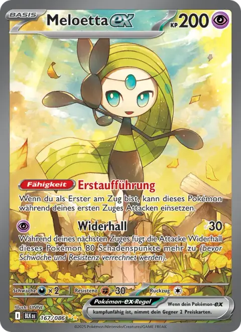 Meloetta-ex 167/086 · Schwarze Blitze