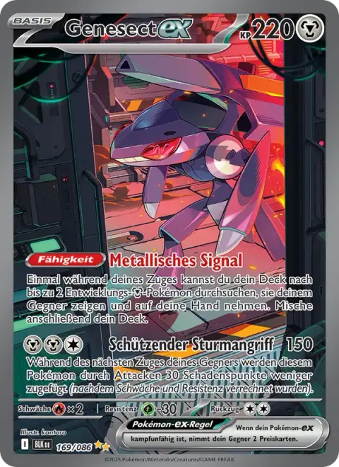 Genesect-ex 169/086 · Schwarze Blitze