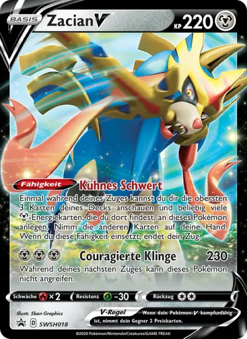 Zacian V SWSH018 · SCSC Promokarten