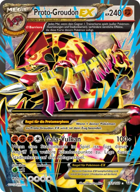 Primal Groudon-EX 151/160 · Protoshock