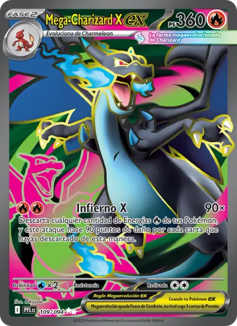 Mega-Charizard X ex 109/094 · Fuegos Fantasmales