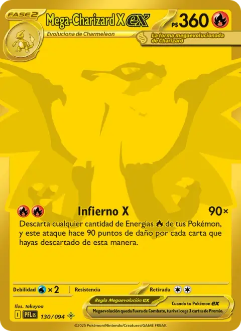 Mega-Charizard X ex 130/094 · Fuegos Fantasmales