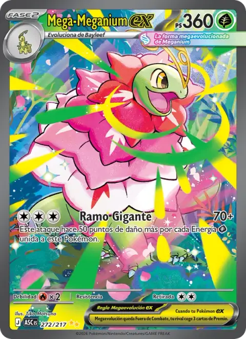 Mega-Meganium ex 272/217 · Héroes Ascendentes