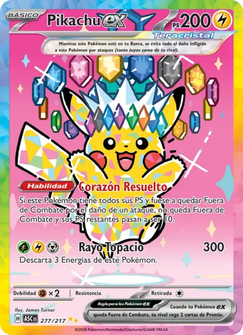 Pikachu ex 277/217 · Héroes Ascendentes