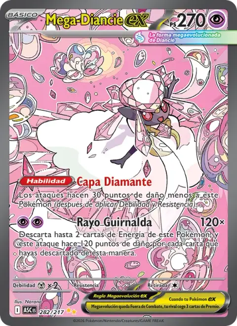 Mega-Diancie ex 282/217 · Héroes Ascendentes