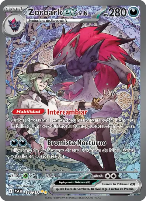 Zoroark ex de N 286/217 · Héroes Ascendentes