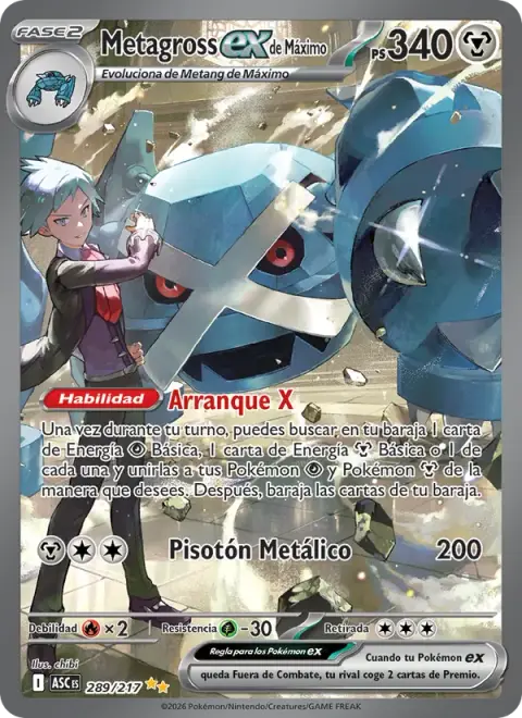 Metagross ex de Máximo 289/217 · Héroes Ascendentes