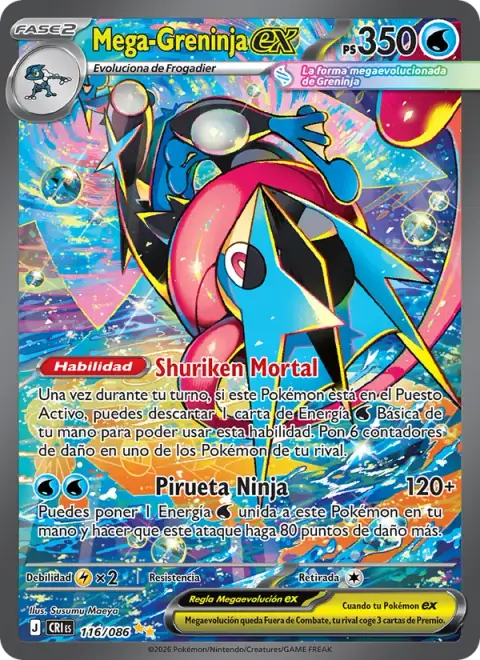 Mega-Greninja ex 116/086 · Caos Creciente