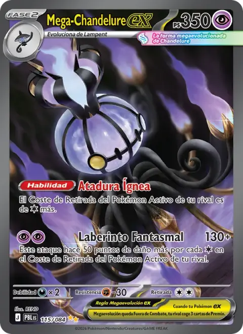 Mega-Chandelure ex 115/120 · Oscuridad Absoluta