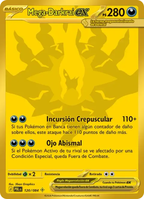 Mega-Darkrai ex 120/120 · Oscuridad Absoluta