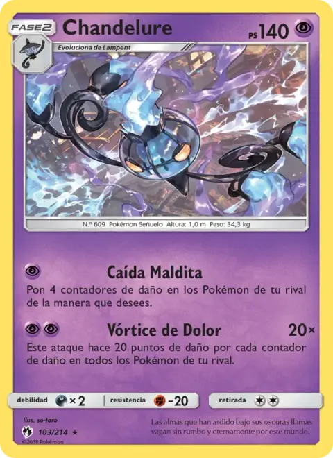 Chandelure 103/214 · Truenos Perdidos