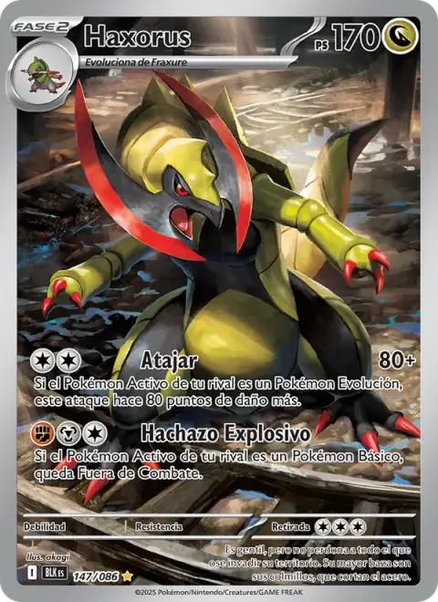 Haxorus 147/086 · Fulgor Negro