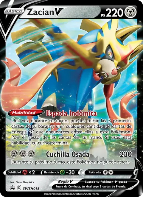 Zacian V SWSH018 · Cartas de promoción ESES
