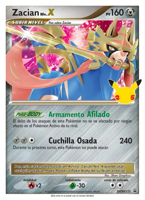 Zacian LV.X SWSH135 · Cartas de promoción ESES