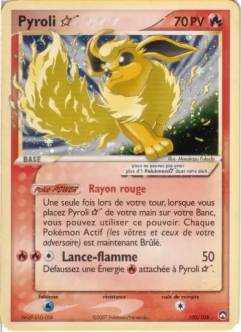 Flareon ★ 100 · EX Gardiens du Pouvoir