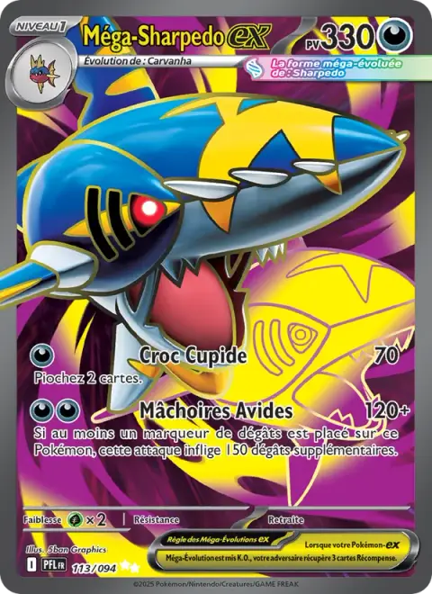 Méga-Sharpedo-ex 113/094 · Flammes Fantasmagoriques