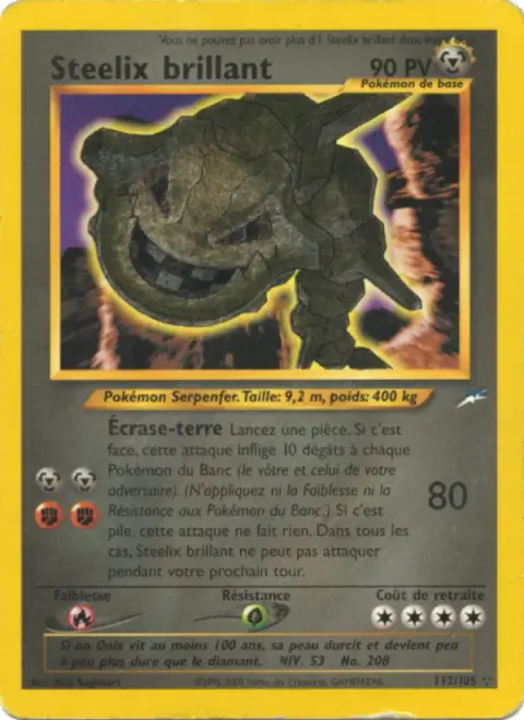 Steelix brillant 112/105 · Neo Destiny