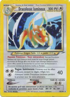 Dracolosse lumineux 14/105 · Neo Destiny