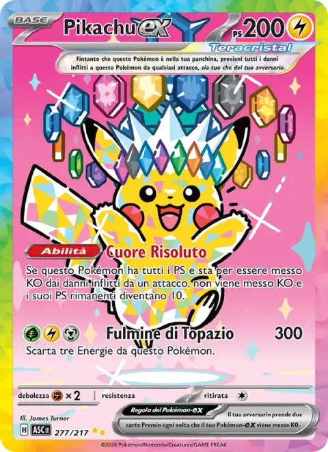 Pikachu-ex 277/217 · Ascesa Eroica