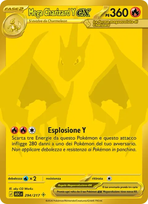 Mega Charizard Y-ex 294/217 · Ascesa Eroica