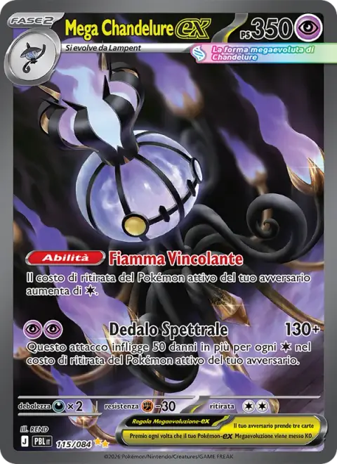 Mega Chandelure-ex 115/120 · Buio Pesto