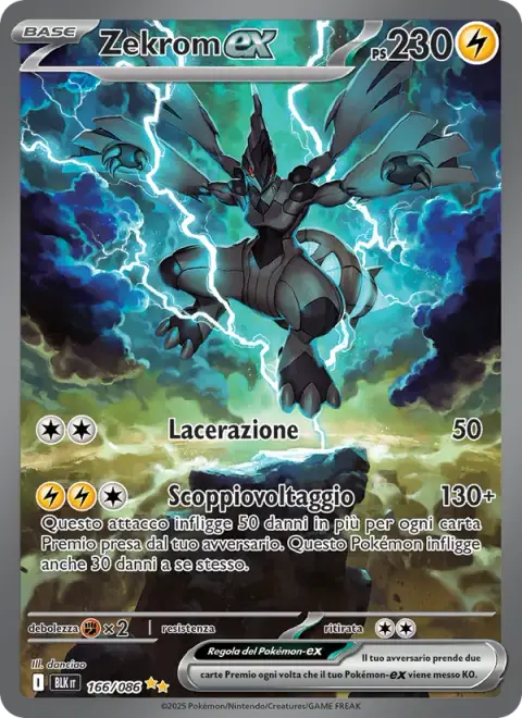 Zekrom-ex 166/086 · Luce Nera