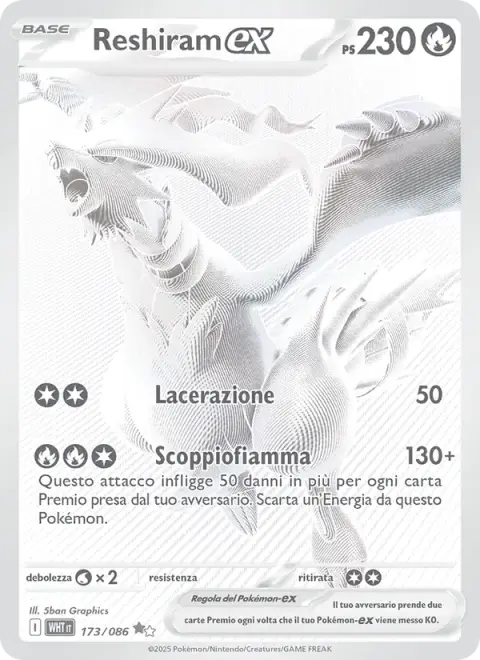 Reshiram-ex 173/086 · Fuoco Bianco