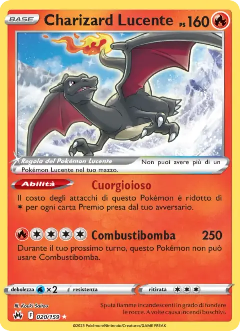 Charizard Lucente 20/159 · Zenit Regale