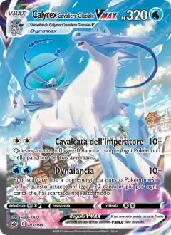Calyrex Cavaliere Glaciale VMAX 203/198 · Regno Glaciale