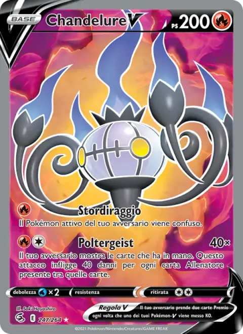 Chandelure V 247/264 · Colpo Fusione