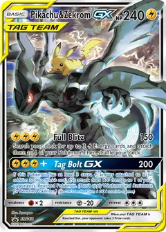 Pikachu & Zekrom-GX SM168 · SM Black Star Promos