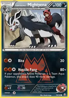 Team Magma's Mightyena 19/034 · Double Crisis