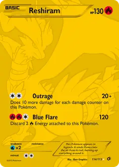 Reshiram 114/113 · Legendary Treasures